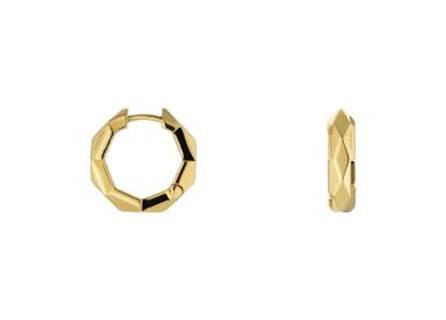 Gucci "Link to Love" 18kt Yellow Gold Studded Earrings