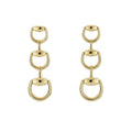 Gucci "Horsebit" 18kt Yellow Gold Drop Earrings