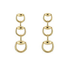 Gucci "Horsebit" 18kt Yellow Gold Drop Earrings