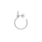 "Horsebit" 18kt White Gold Diamond Hoop Earrings