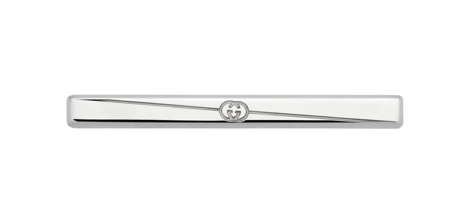 Gucci Diagonal Interlocking G Tie Bar
