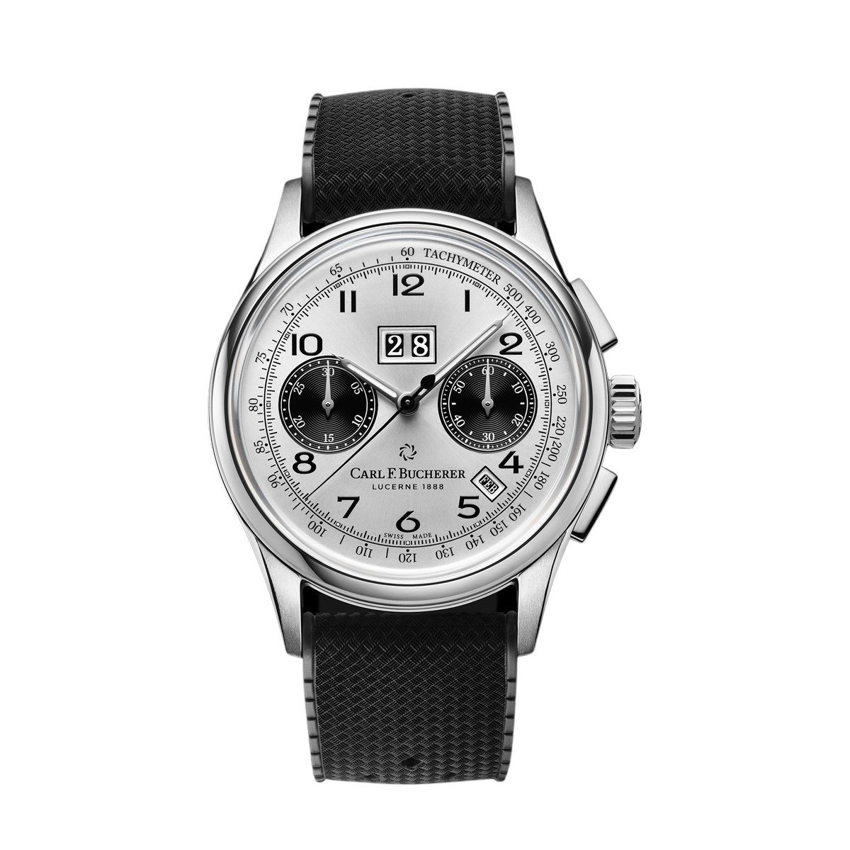 Carl F. Bucherer Heritage BiCompax Annual Limited Edition Watch With Black Rubber Strap