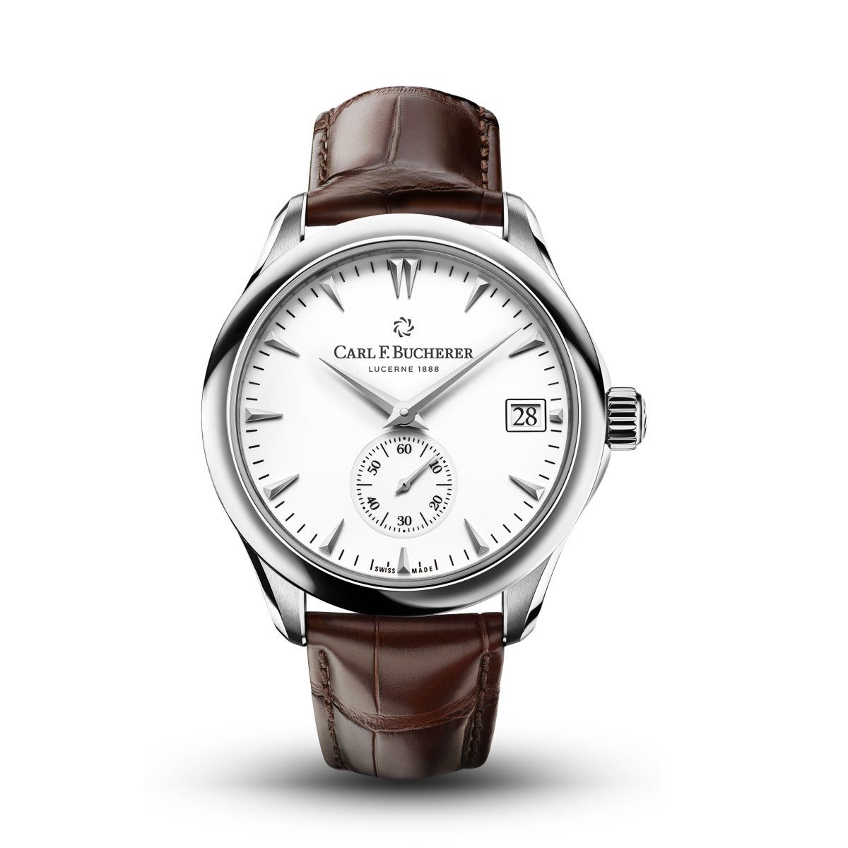  Carl F. Bucherer "Manero" Peripheral Watch With Leather Band