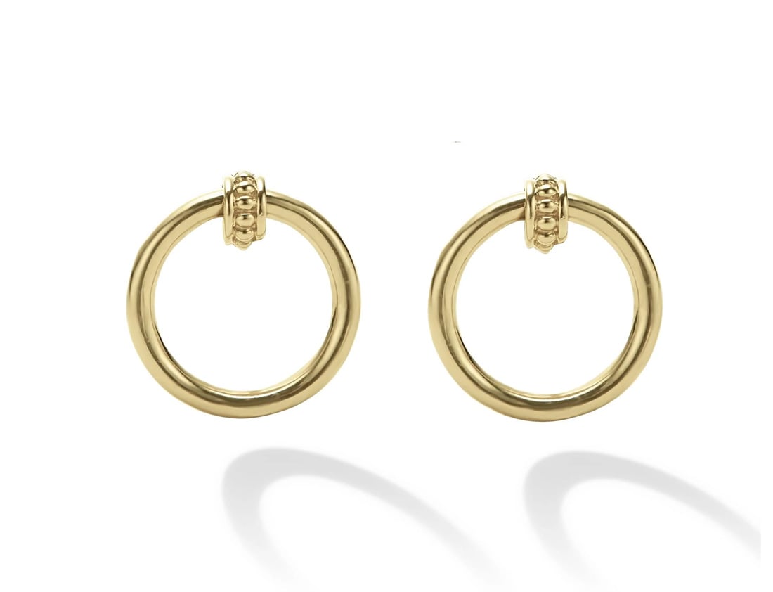 LAGOS "Meridian" 18kt Yellow Gold Circle Stud Earrings