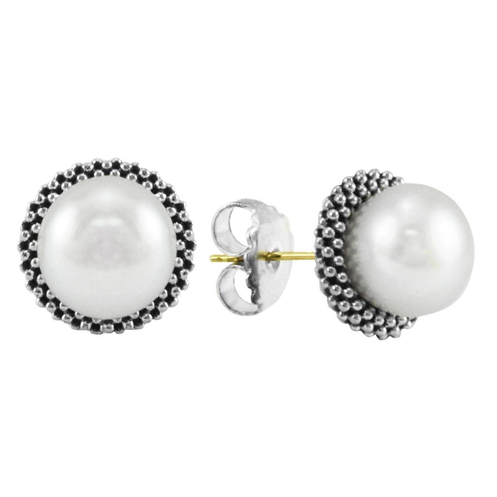 LAGOS "Luna" Pearl Stud Earrings