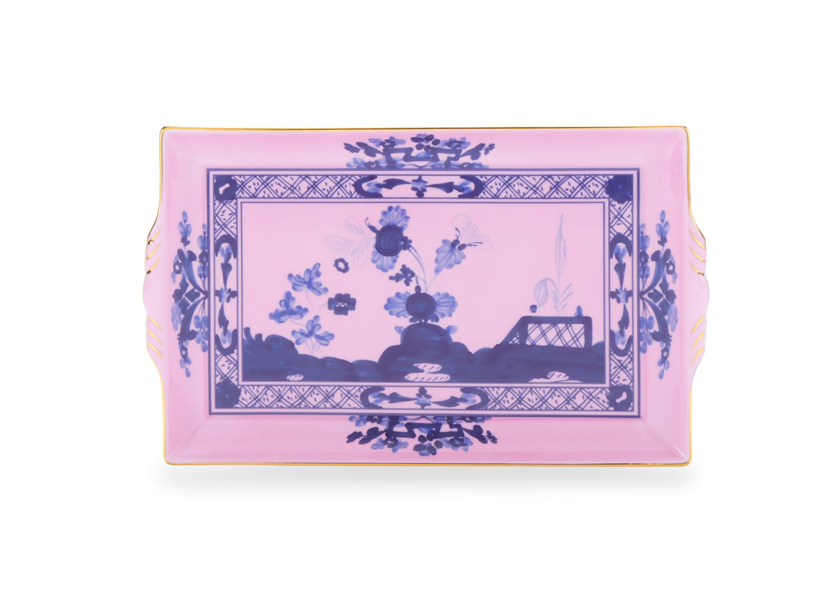 "Oriente Italiano" Azalea Porcelain Rectangular Tray