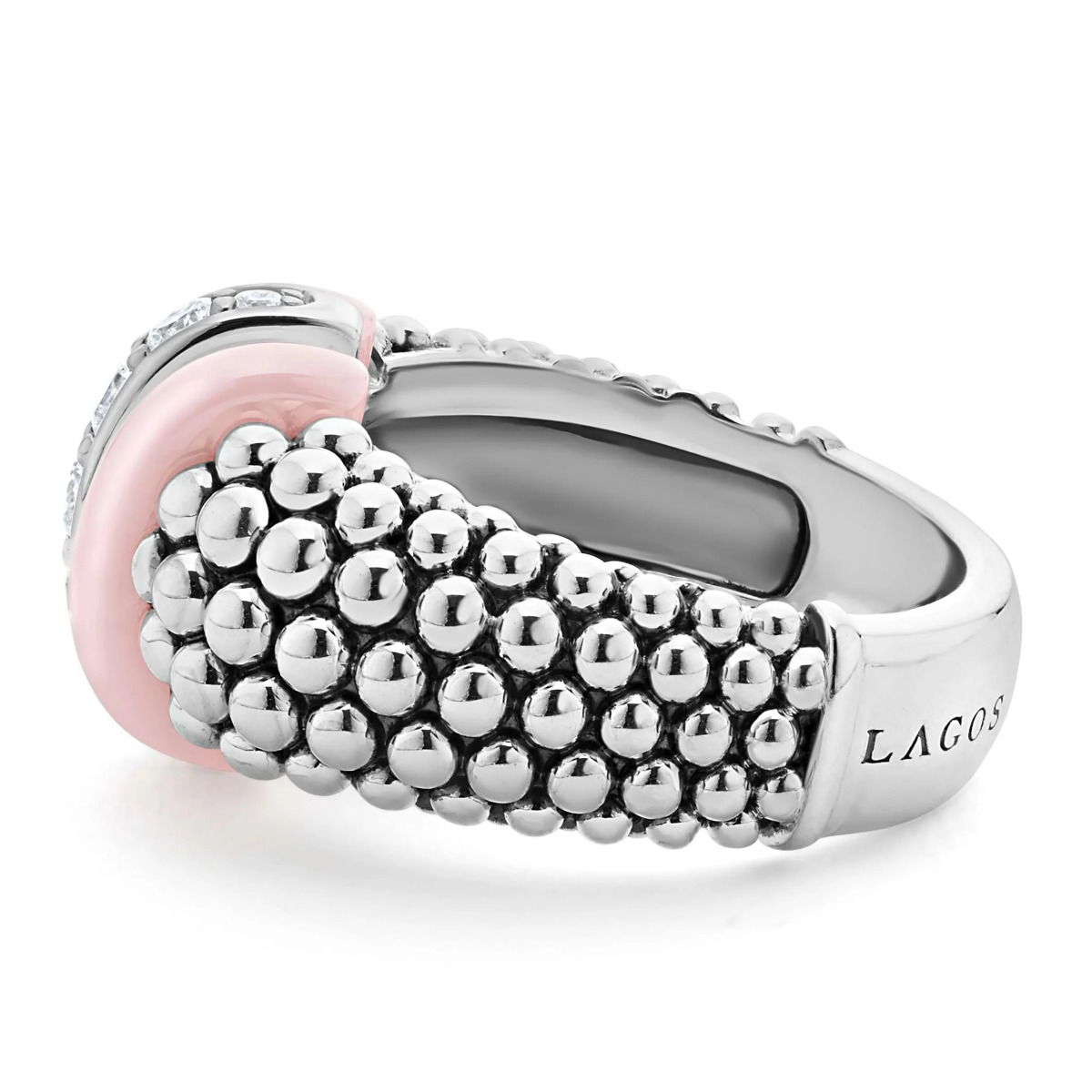 "Pink Caviar" Ceramic Caviar Diamond Ring (7)