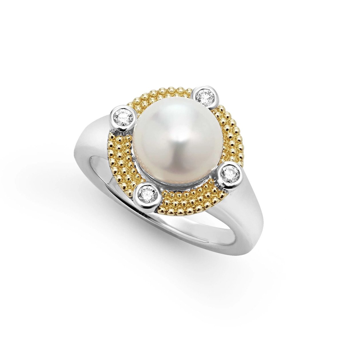 LAGOS "Luna" Pearl Diamond Ring