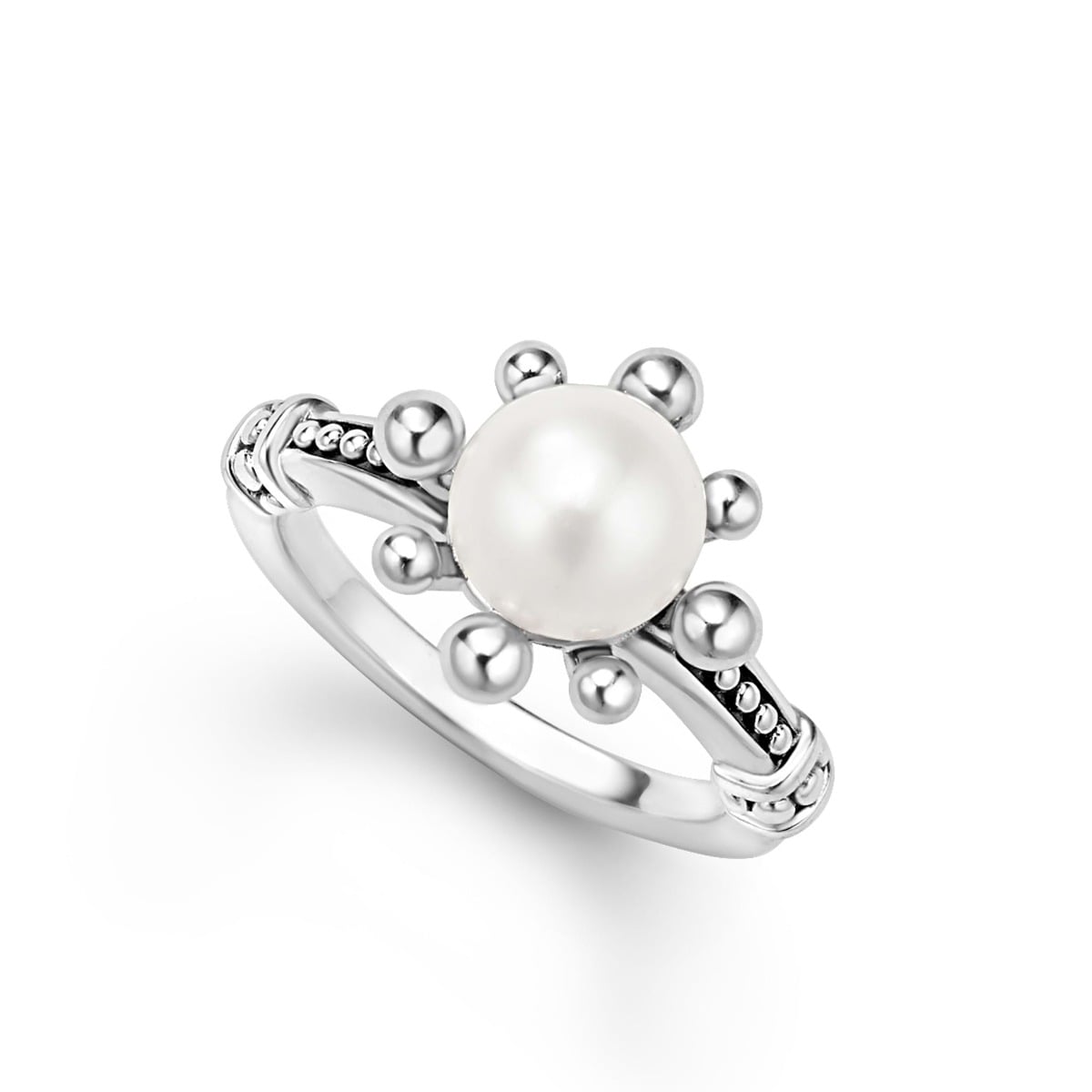 LAGOS "Luna" Fleur Pearl Ring