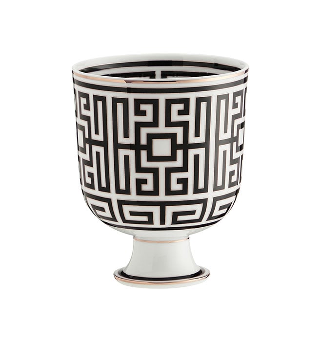 Richard Ginori 1735 "Labirinto" Nero Cachepot Vase