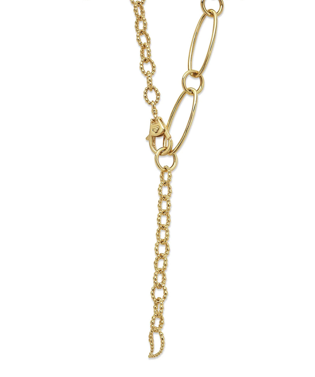 "Signature Caviar" 18kt Yellow Gold Link Necklace