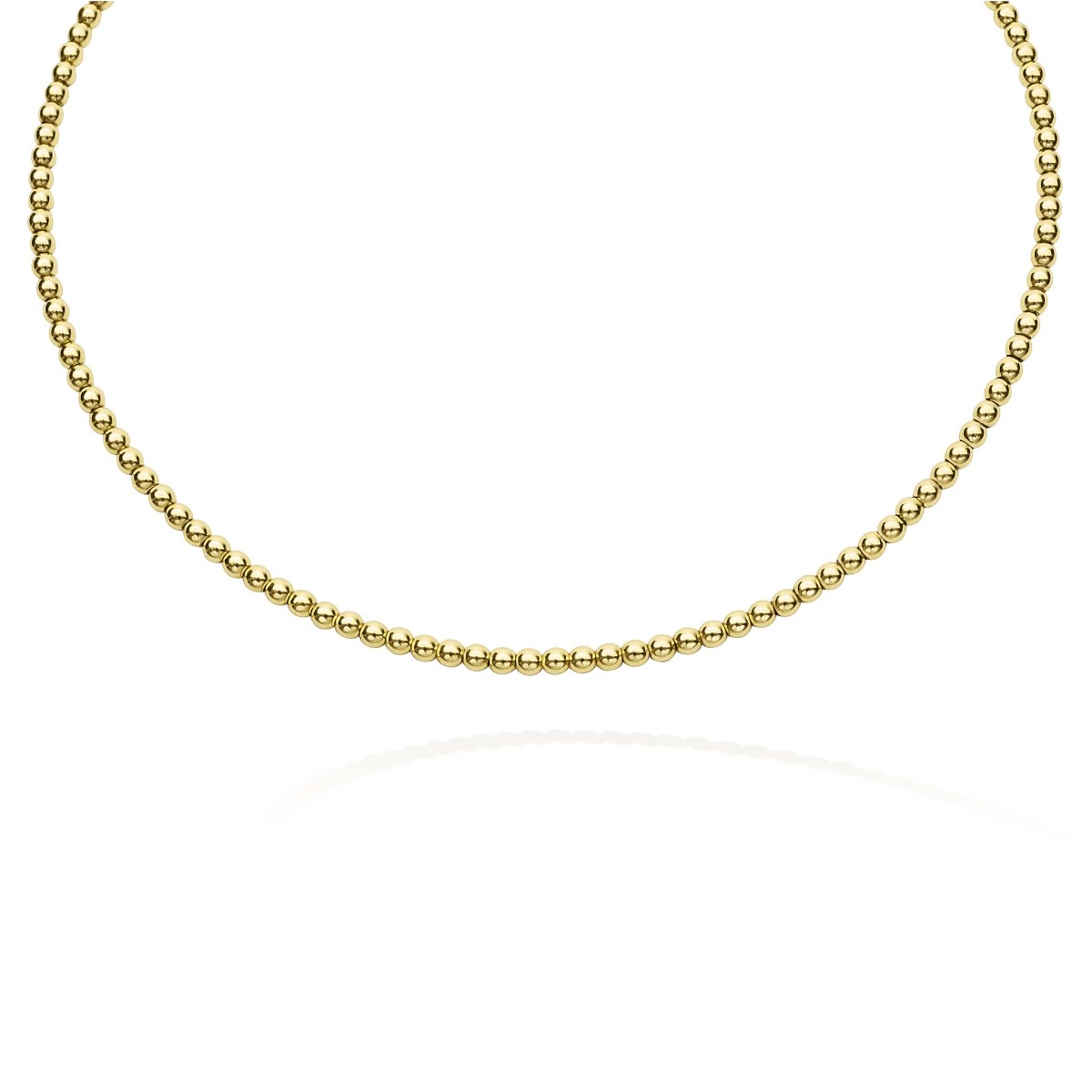 "Caviar Gold" Beaded Collar 16" Necklace