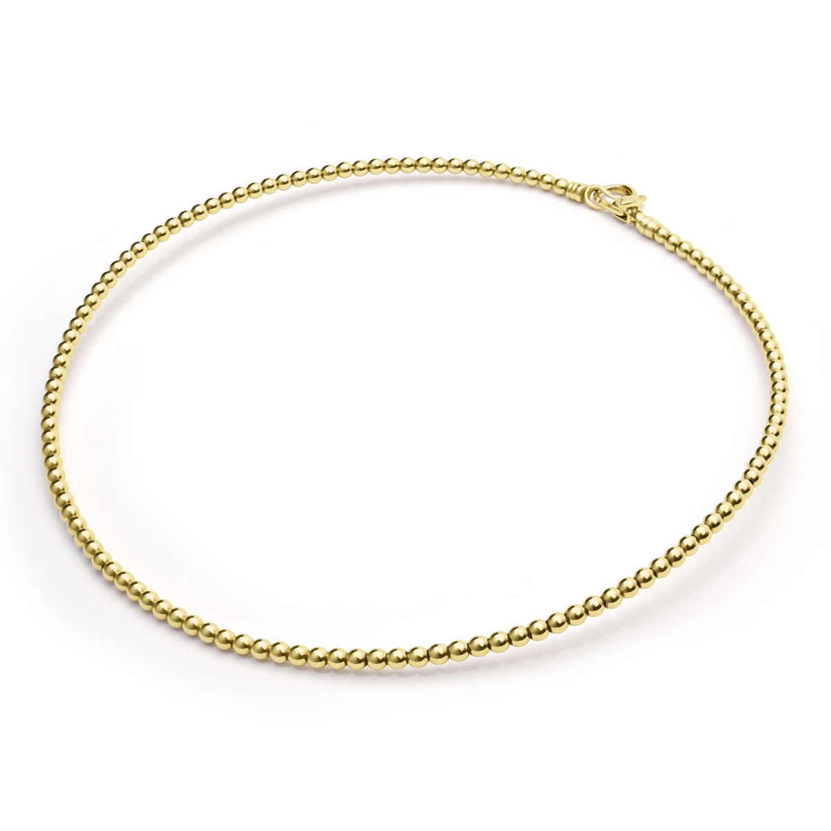 "Caviar Gold" Beaded Collar 16" Necklace