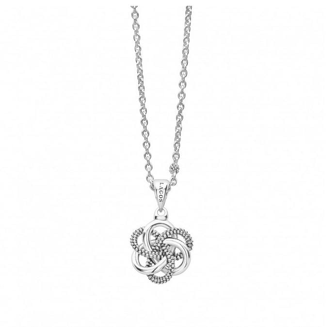LAGOS "Love Knot" Small Sterling Silver Pendant Necklace