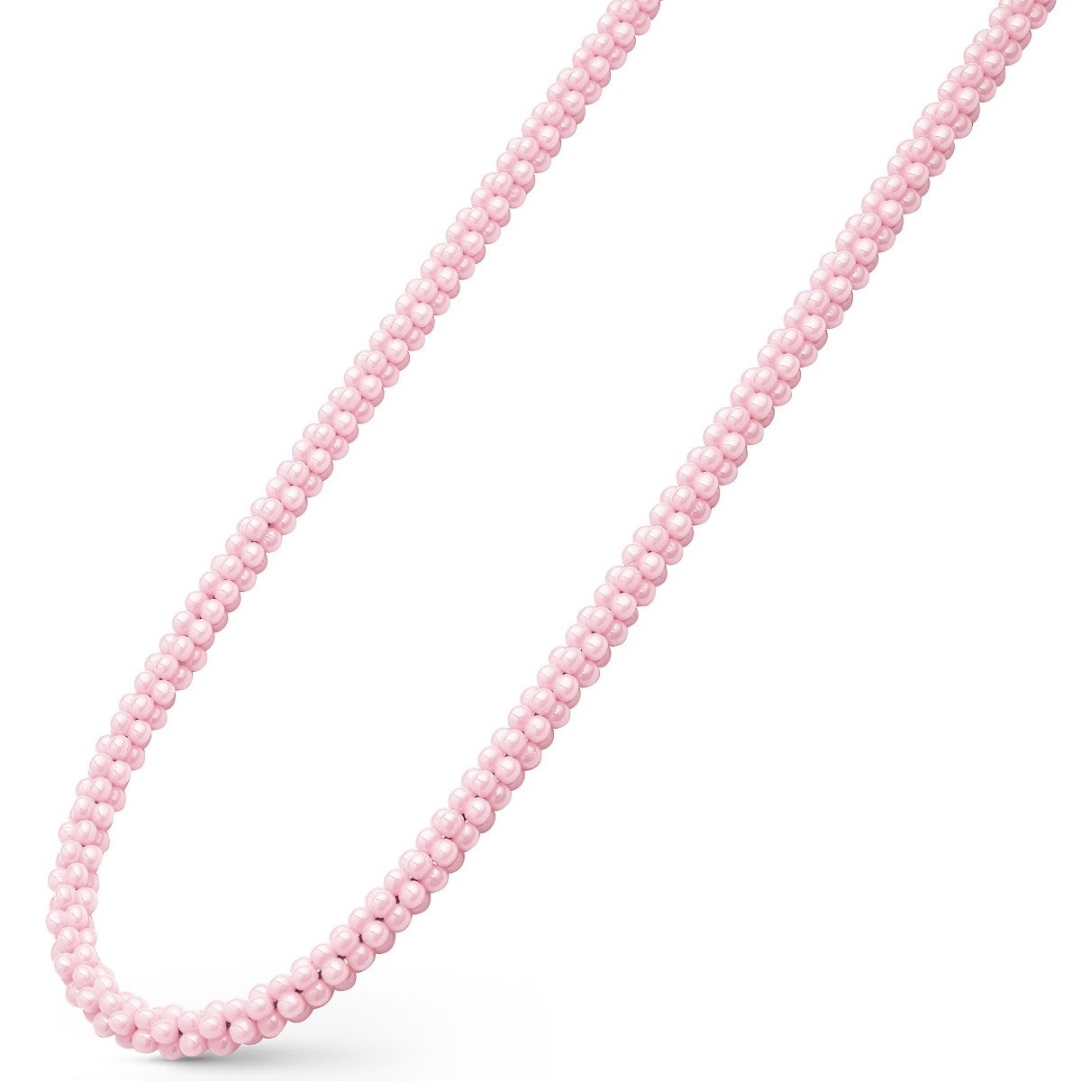 "Pink Caviar" Ceramic Caviar Beaded 18" Necklace