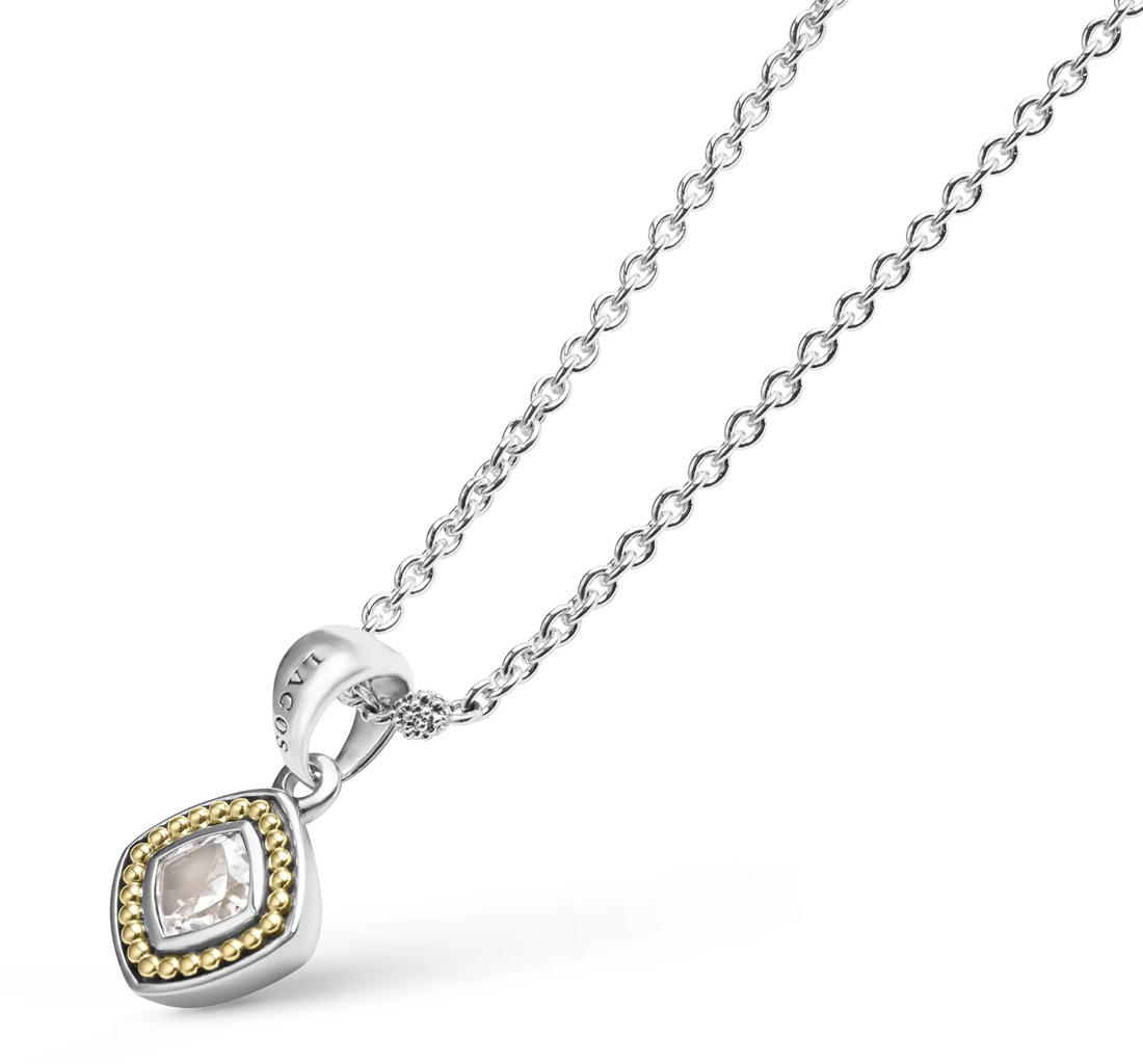 LAGOS "Caviar Color" White Topaz Pendant Necklace