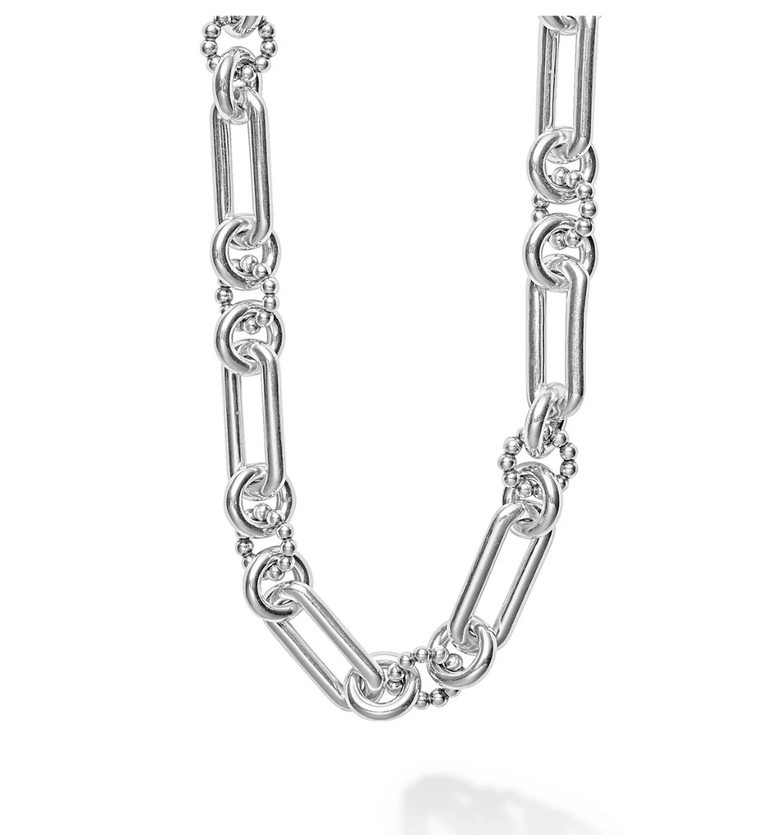 LAGOS  Signature Caviar
Sterling Silver Link Necklace