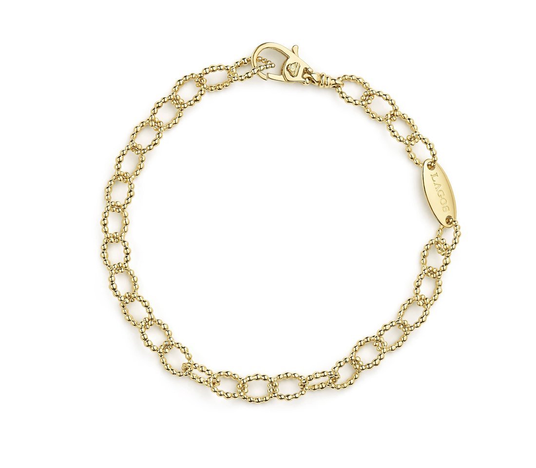 LAGOS "Caviar Gold" Small Link Bracelet in 18kt Yellow Gold