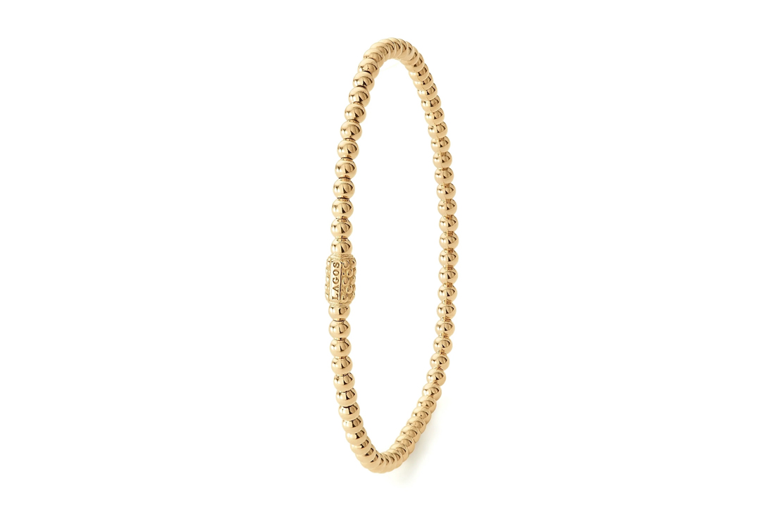 "Caviar Gold" 3mm Bead Bracelet in 18kt Yellow Gold (7)