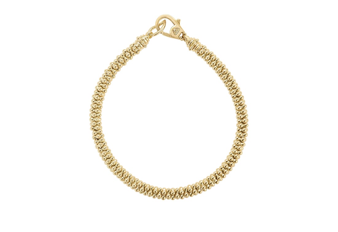 LAGOS "Caviar Gold" Thin Gold Beaded Bracelet in 18kt Yellow Gold