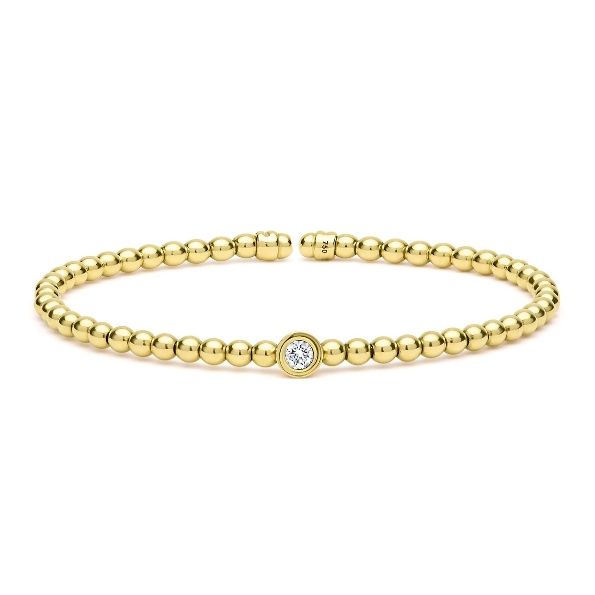 LAGOS "Caviar Gold" Beaded Diamond Cuff Bracelet (7)
