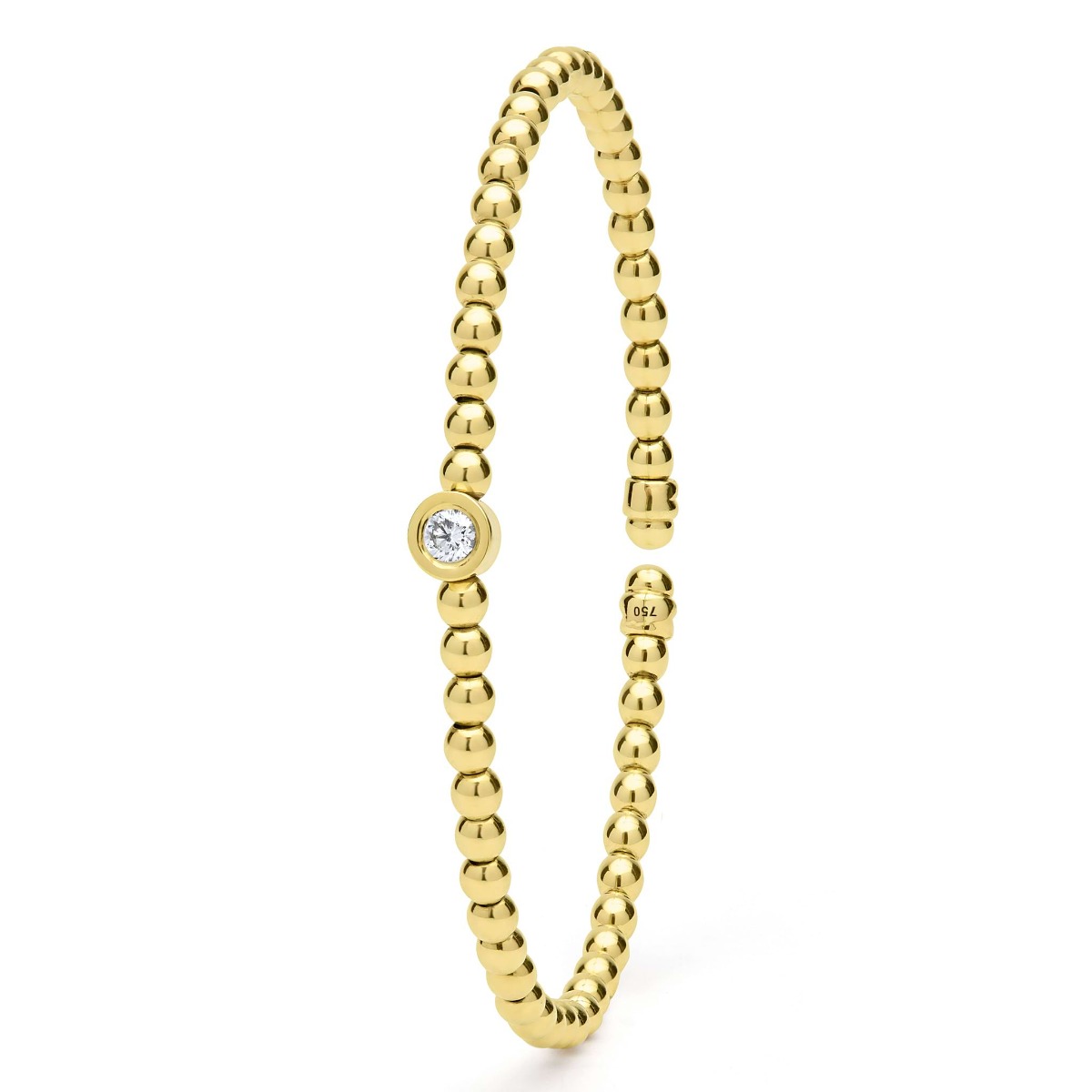 "Caviar Gold" Beaded Diamond Cuff Bracelet (7)