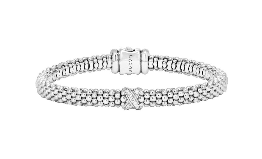 LAGOS "Embrace" Single Station X Silver Diamond Bracelet (7)