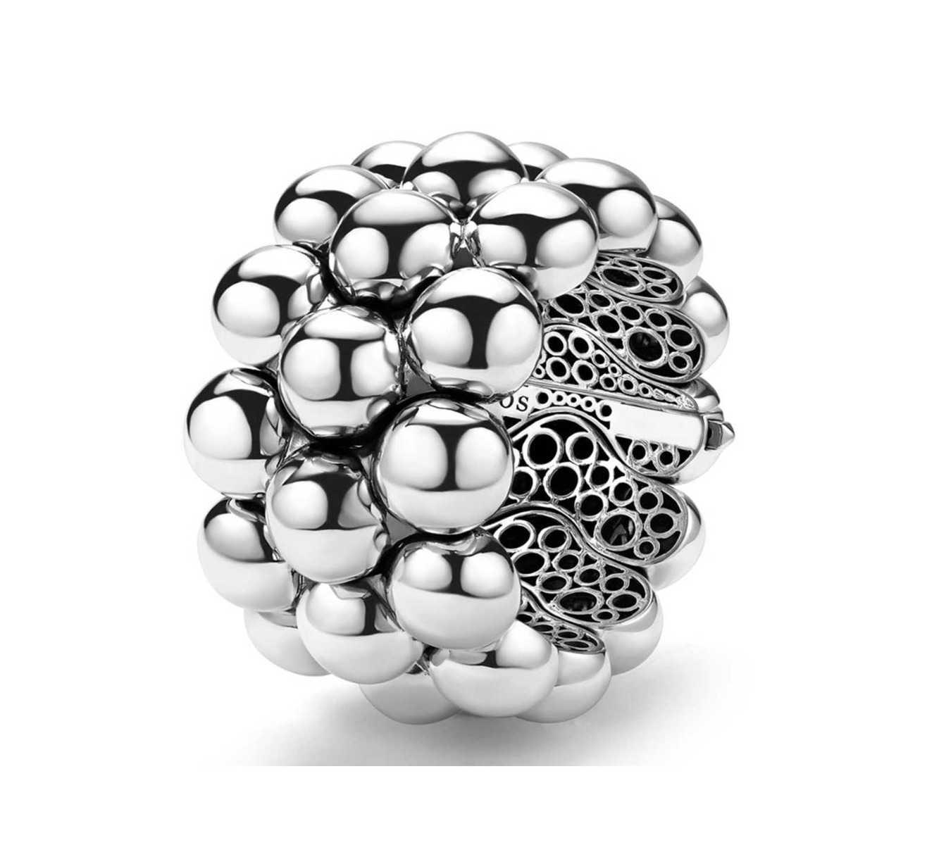 "Caviar Bubbly" Silver Statement Bracelet (7)