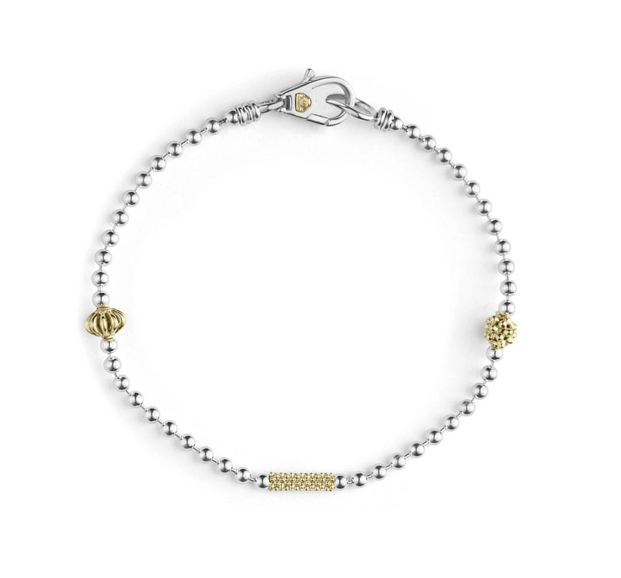 LAGOs "Caviar Icon" Caviar women's 18kt gold and sterling silver bracelet