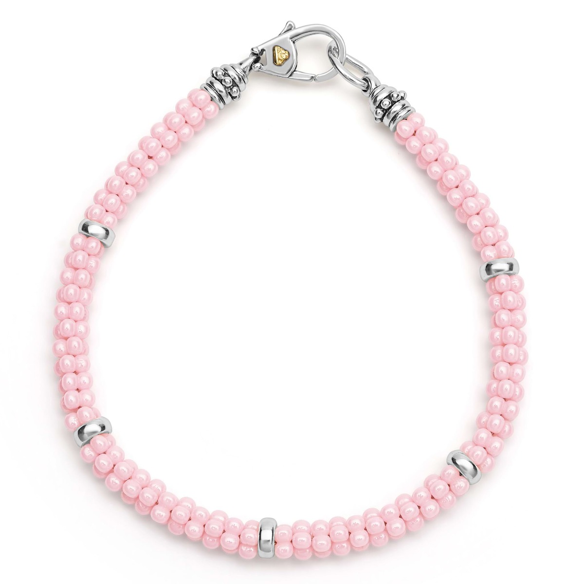 LAGOS "Pink Caviar" Five Station Ceramic Bracelet | Louis Anthony Jewelers