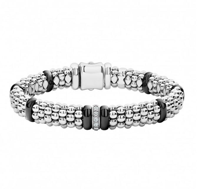 "Black Caviar" Diamond Station Caviar Bracelet (7)