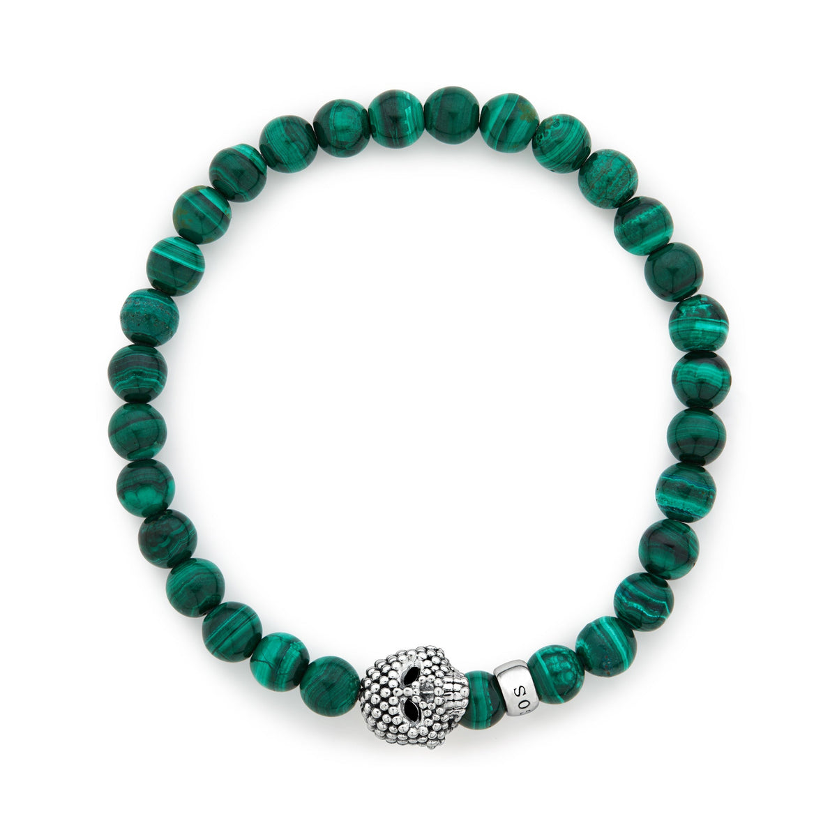 "Anthem" Malachite Skull Bracelet (8)