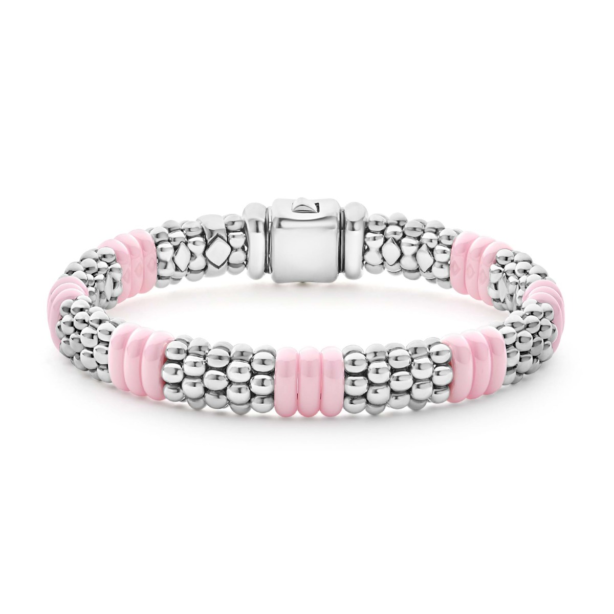 "Pink Caviar" Ceramic Caviar Beaded Bracelet (7)