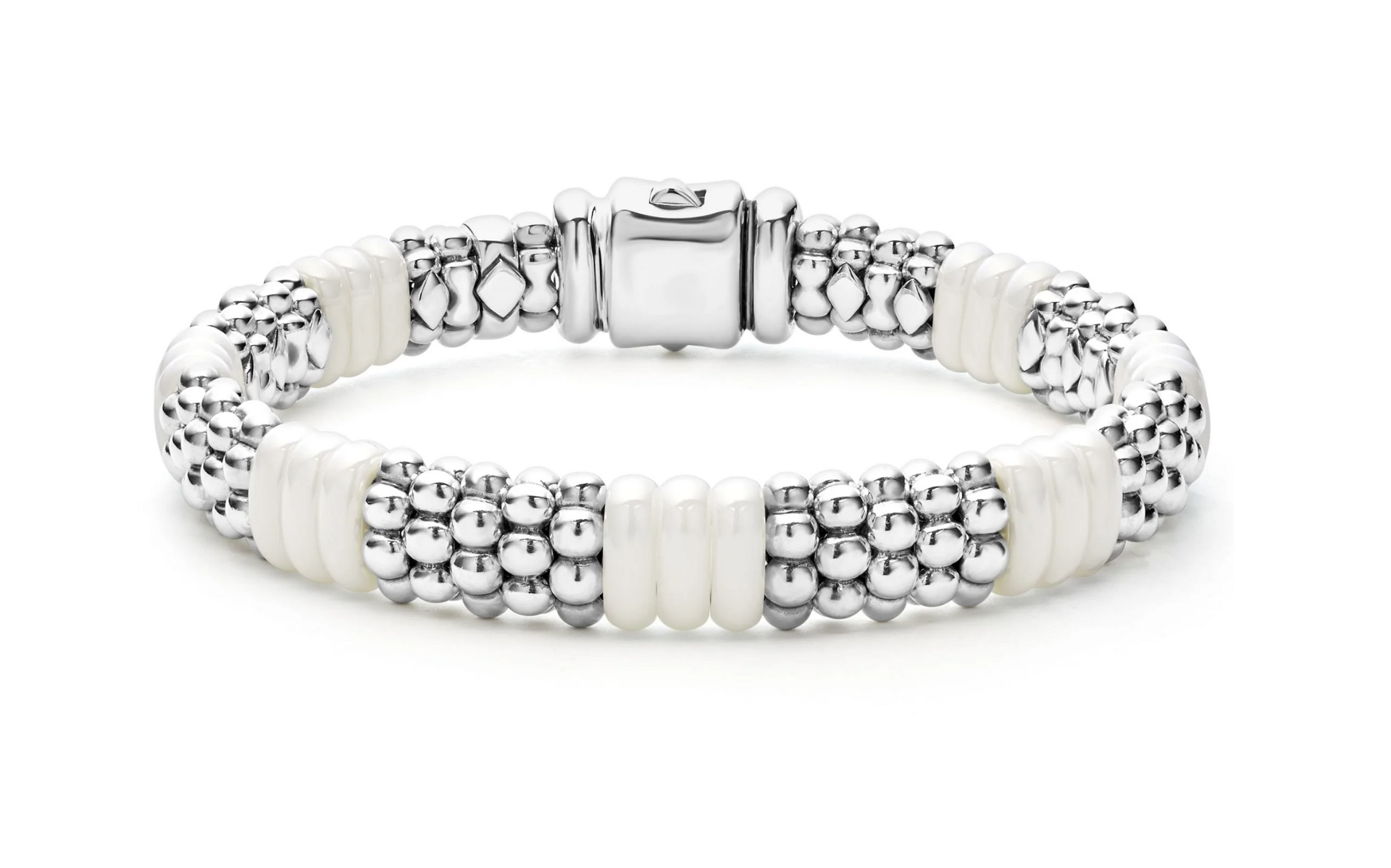 LAGOS "White Caviar" Ceramic Caviar Beaded Bracelet