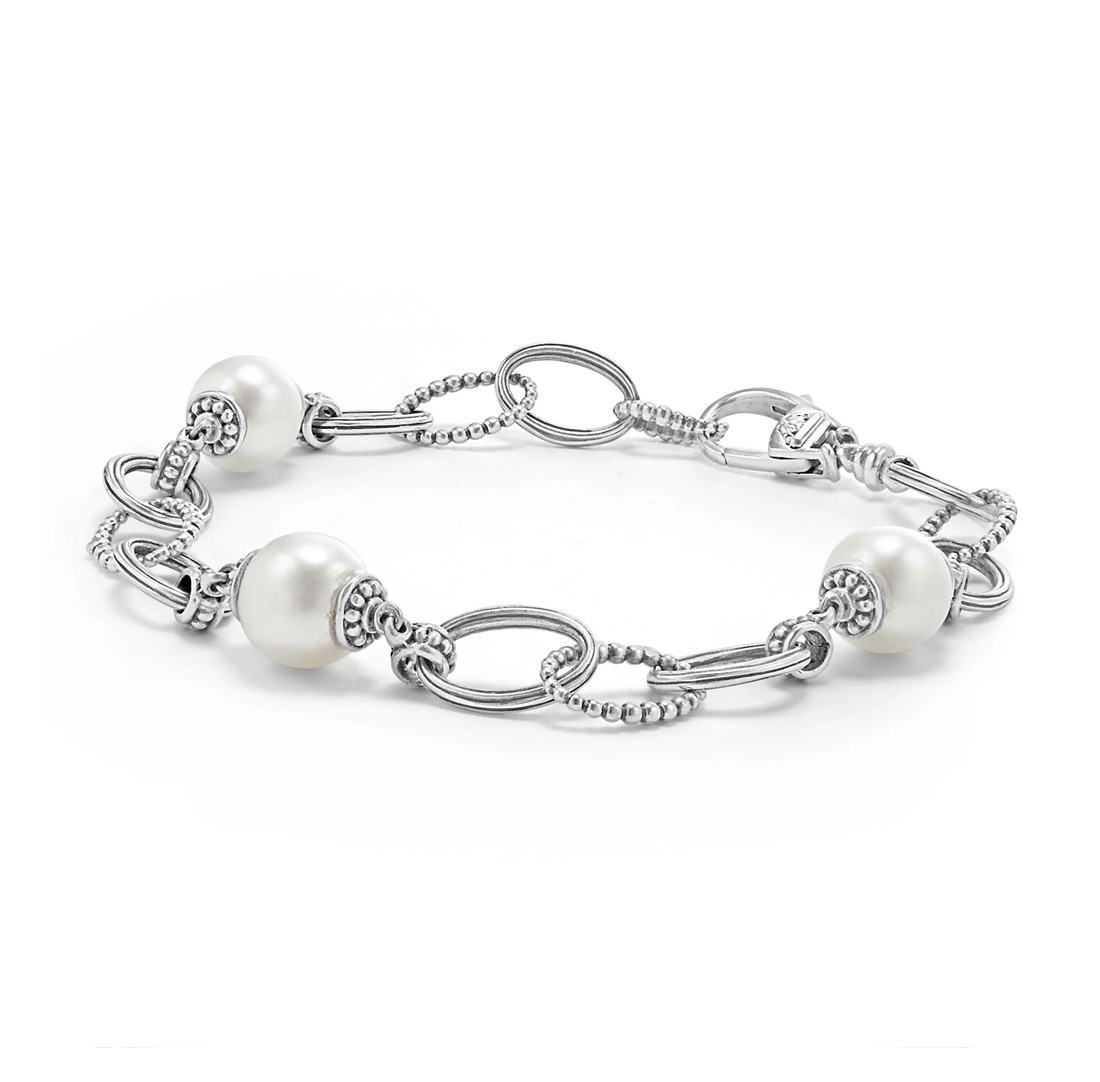 "Luna" Caviar Pearl Link Bracelet (7)