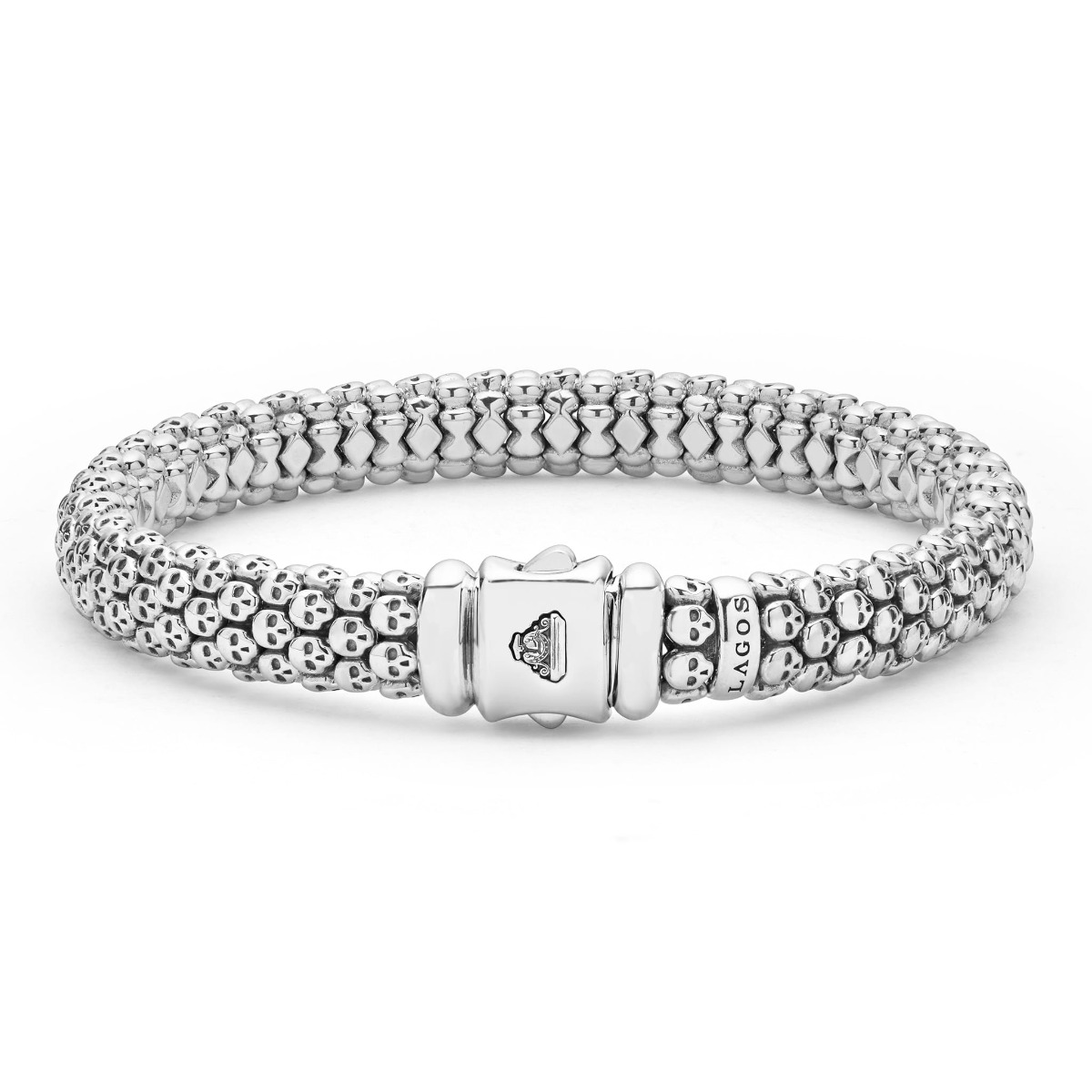 "Anthem" Caviar Skull Bracelet (7.5)
