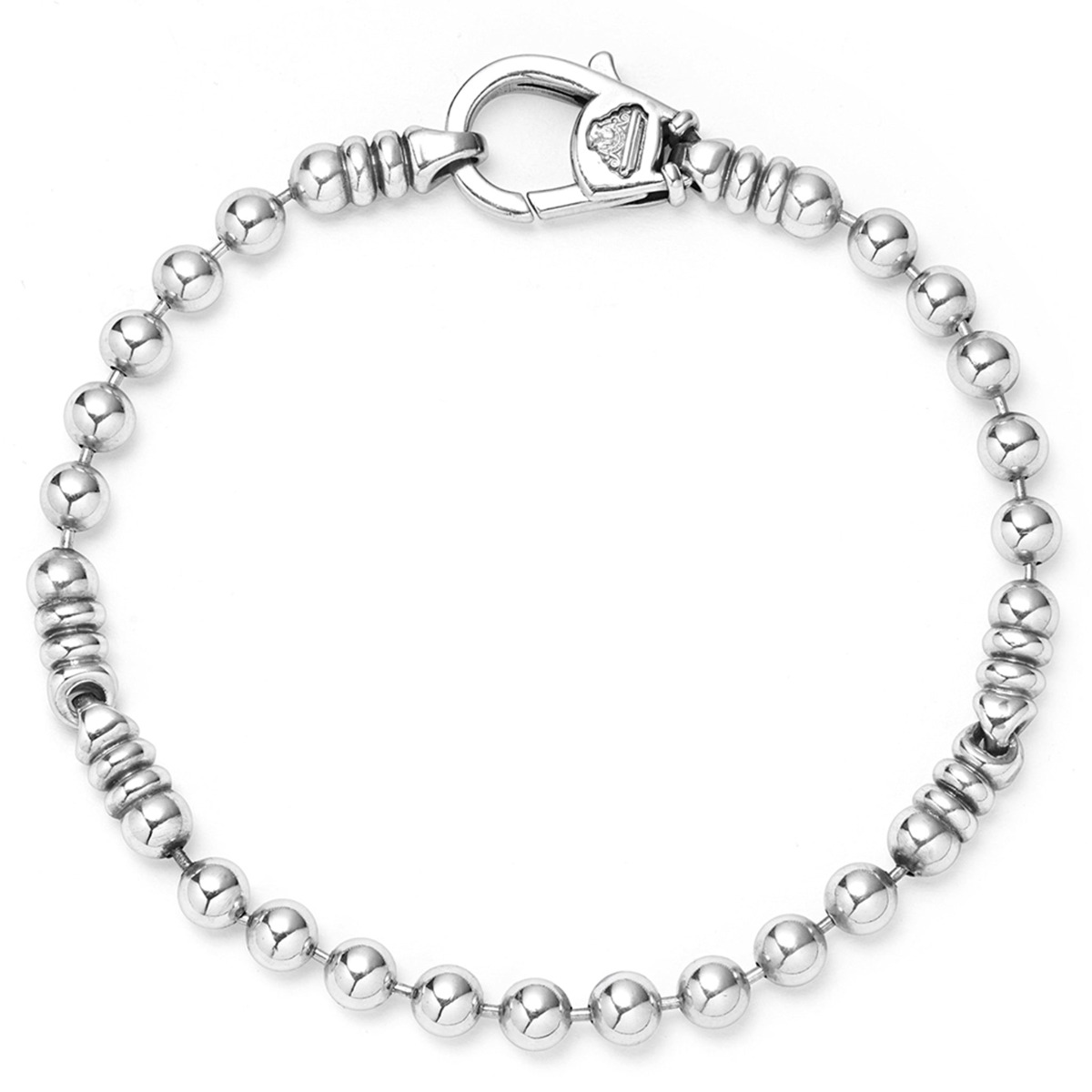 "Anthem" Silver Caviar Beaded Bracelet (8)