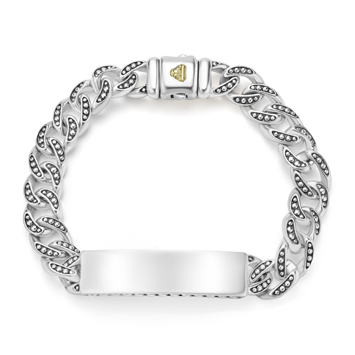 "Anthem" Silver Engravable ID Curb Link Bracelet
