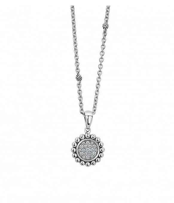 "Caviar Spark" Diamond Pendant Necklace
