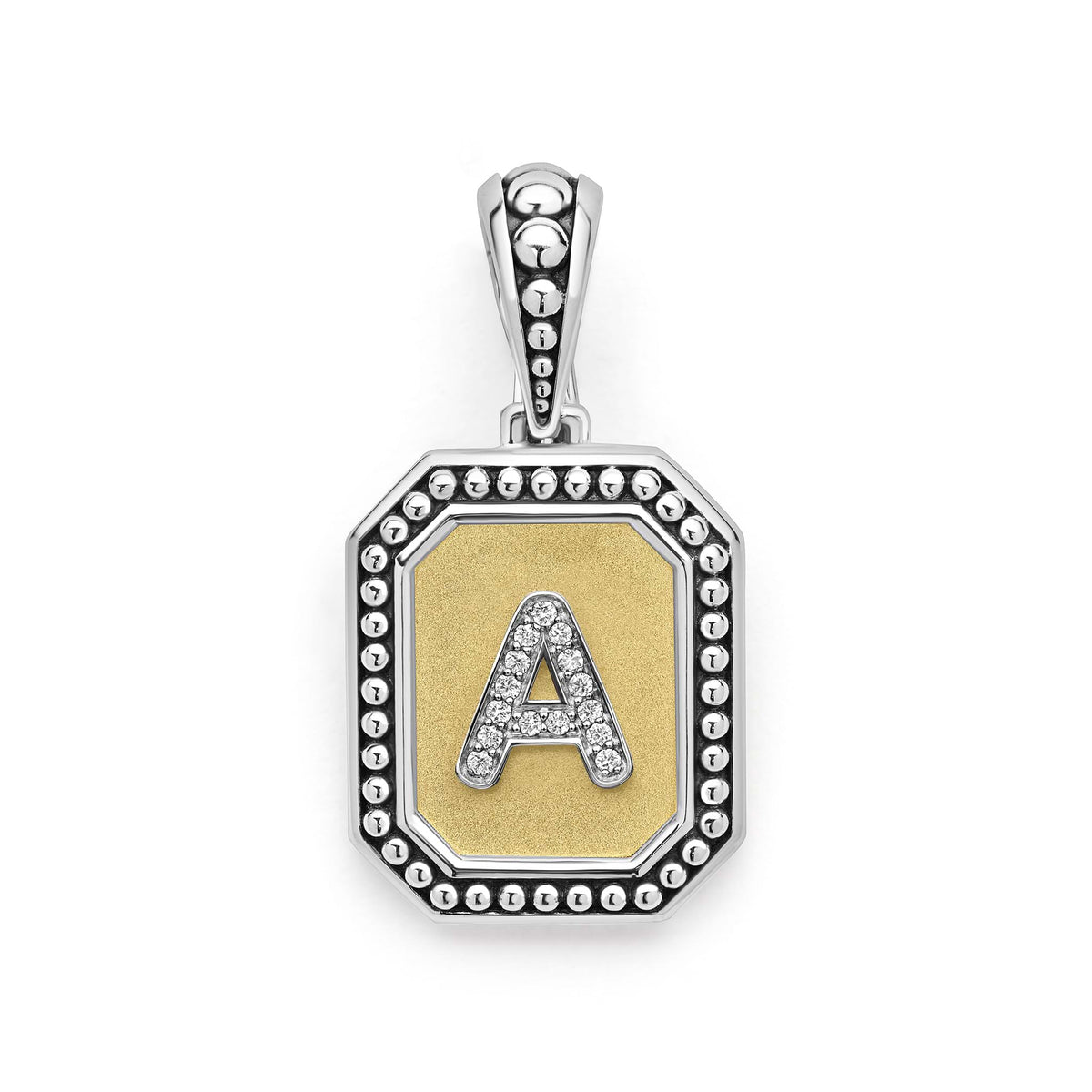 LAGOS "Signature Caviar" Octagon Diamond A Initial Charm