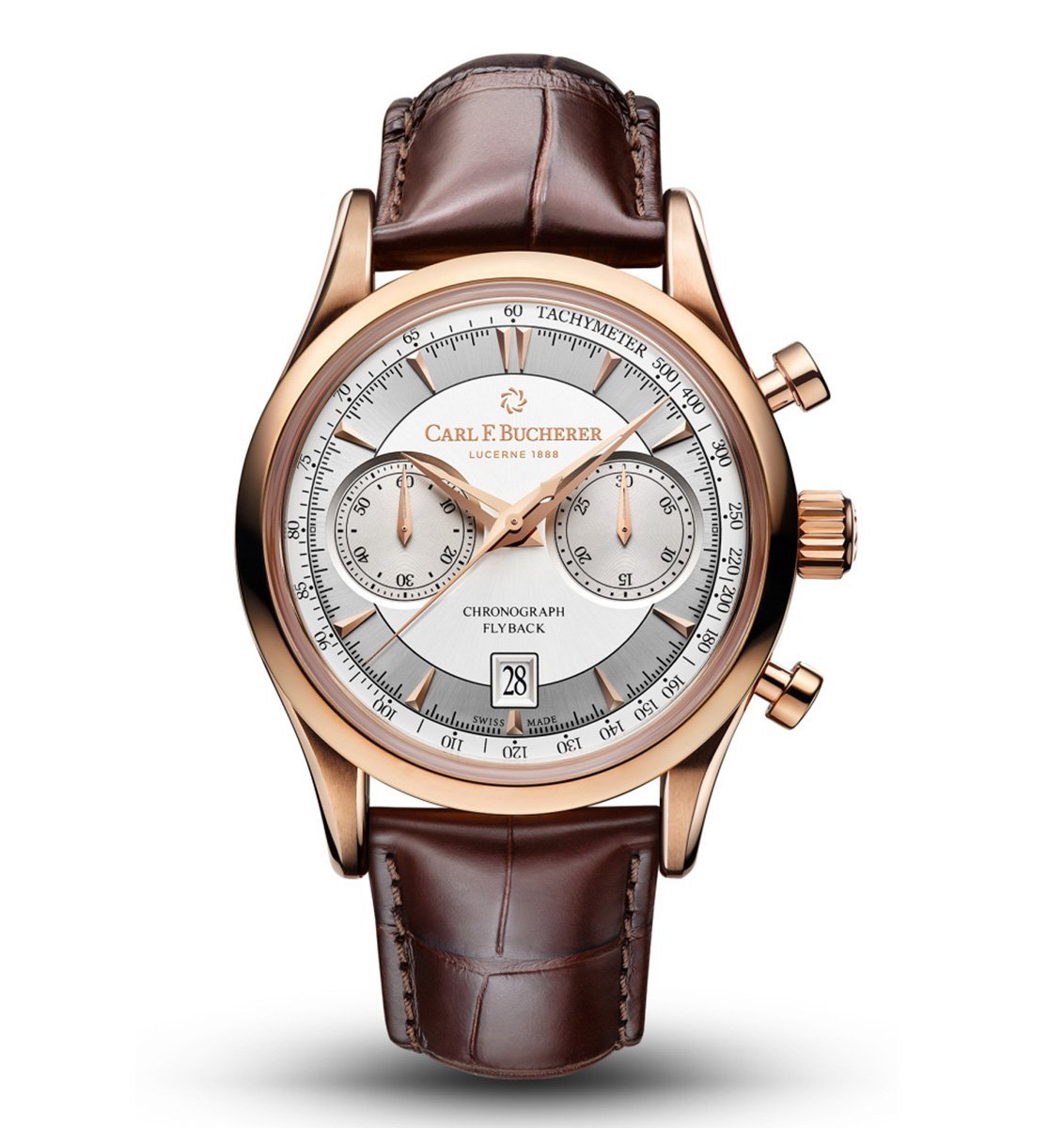 Carl F. Bucherer Manero Flyback Watch with Leather Band