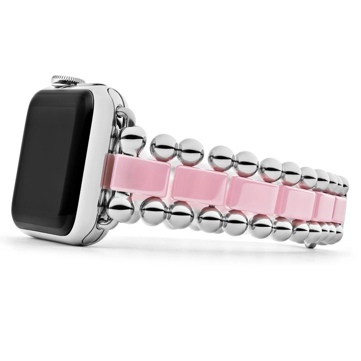 LAGOS "Smart Caviar" Pink Ceramic and Stainless Steel Watch Bracelet-38-45mm