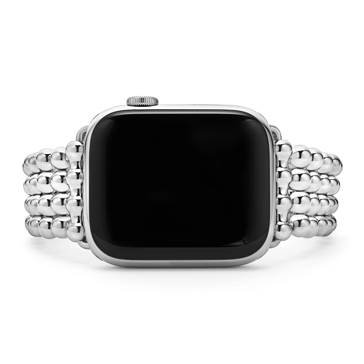 "Smart Caviar" Stainless Steel Infinite Caviar Beaded Watch Bracelet - 38-45mm