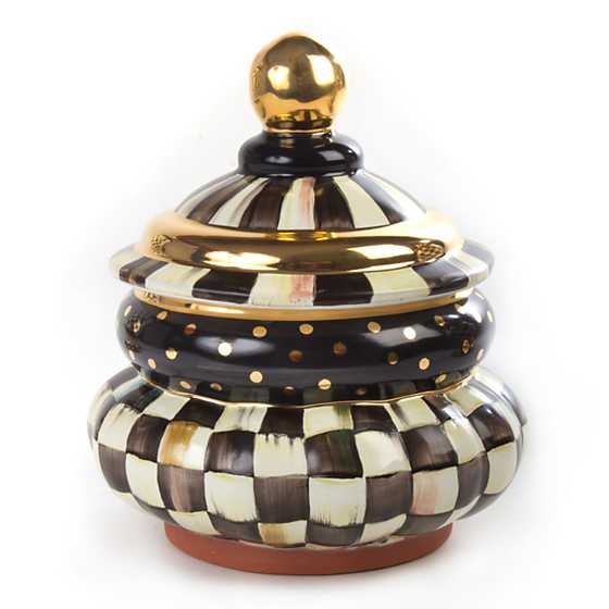 MacKenzie-Childs Courtly Check Ceramic Groovy Canister