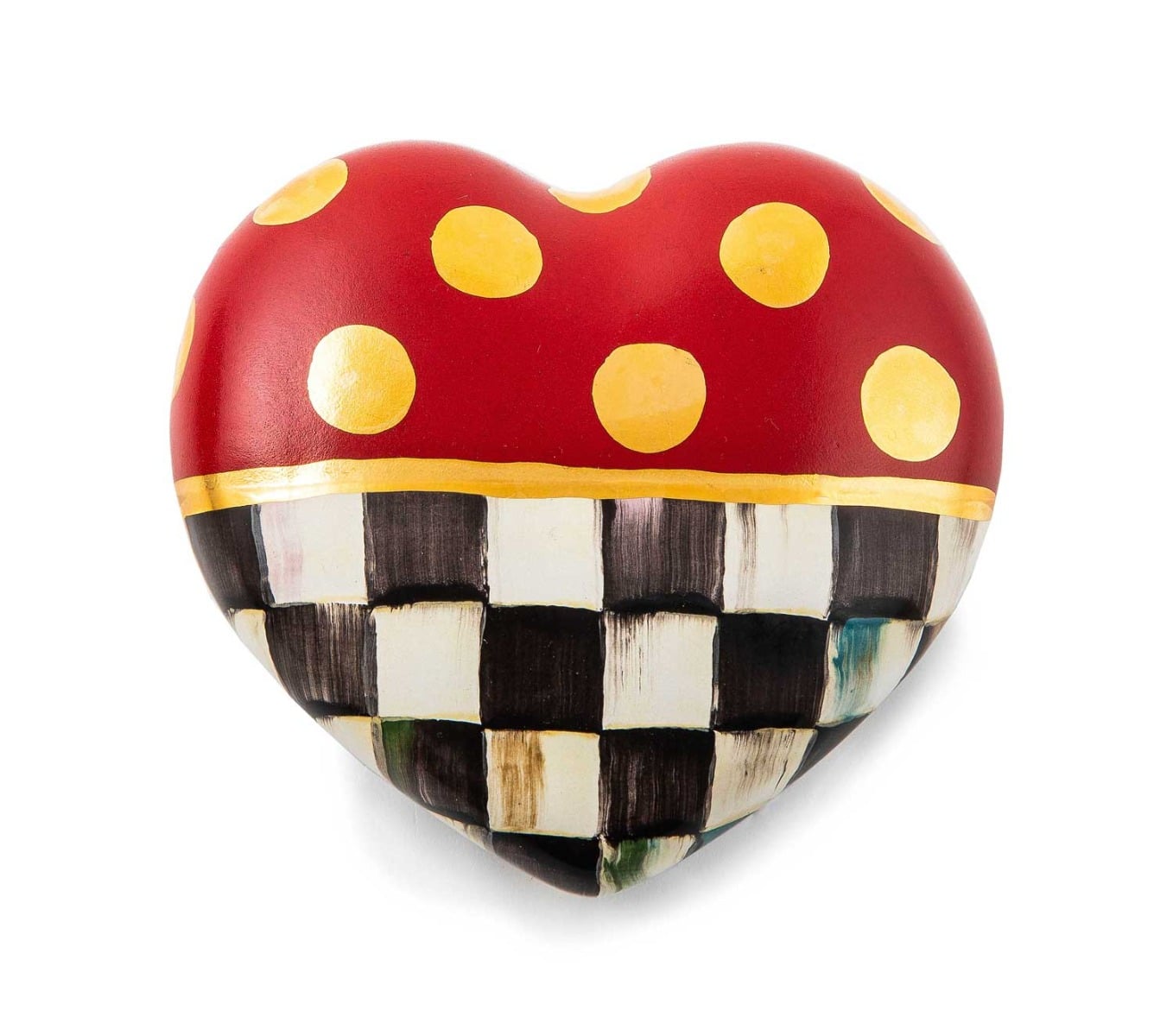 Mackenzie-Childs Dotty Heart Ceramic Decor