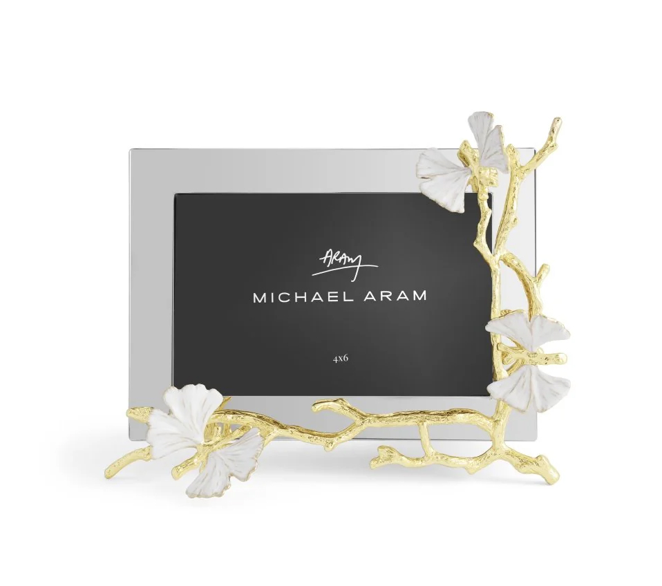 Butterfly Ginkgo Gold Reflective Frame