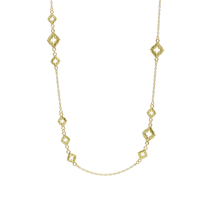 Armenta Clover Station 18kt Yellow Gold Necklace