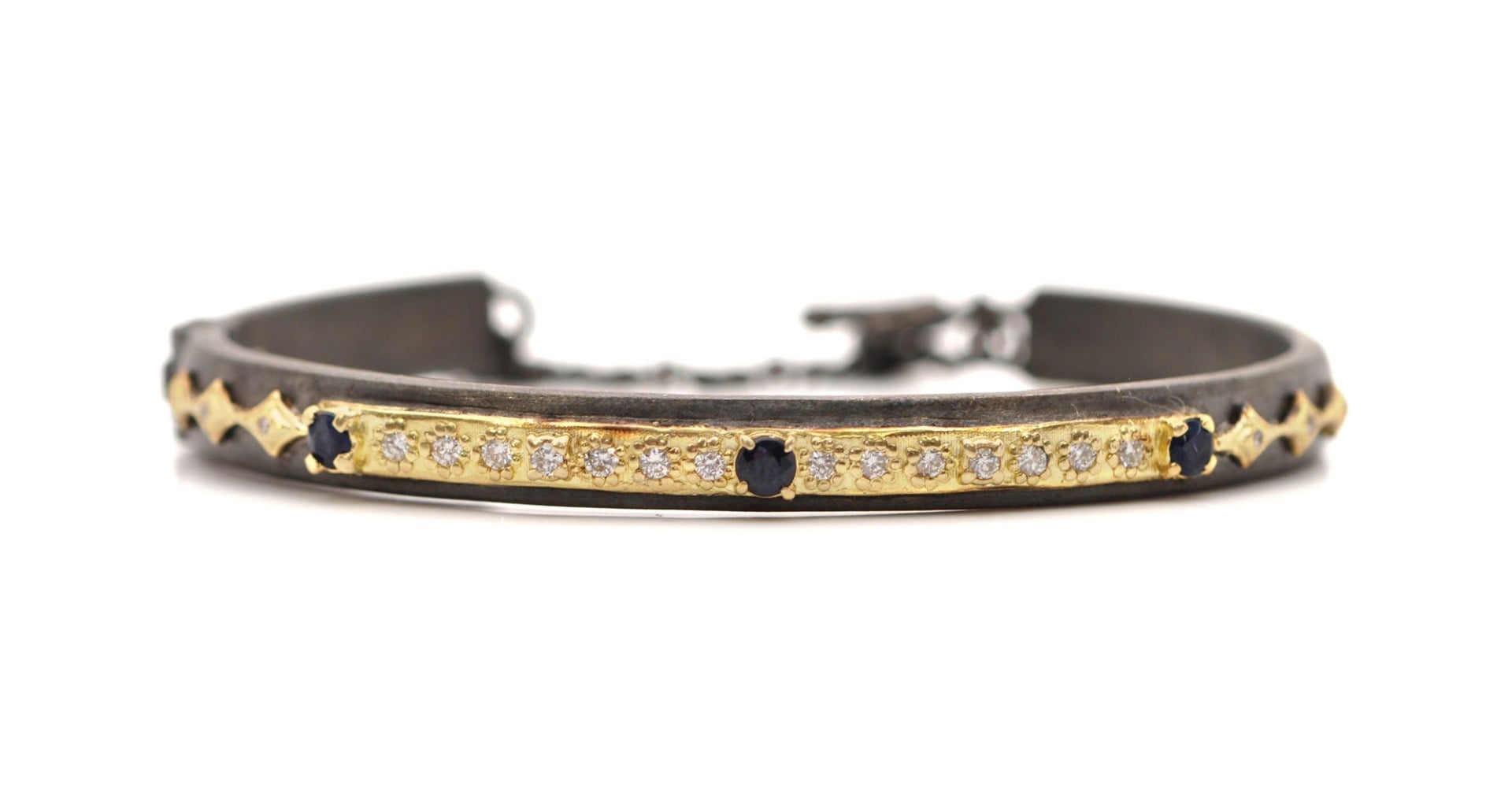 Armenta Gold Bar and Crivelli Kick Cuff Bracelet