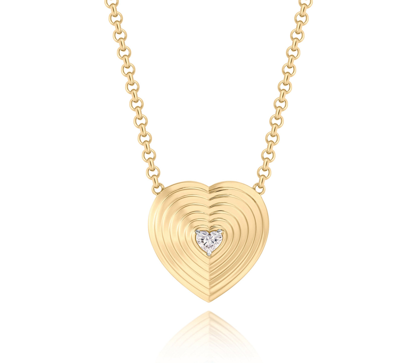 Phillips House Heart Shape Diamond XL Layered Heart Necklace