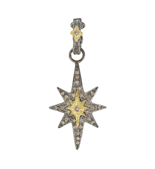 Armenta Silver Star Artifact Enhancer with Champagne Diamonds